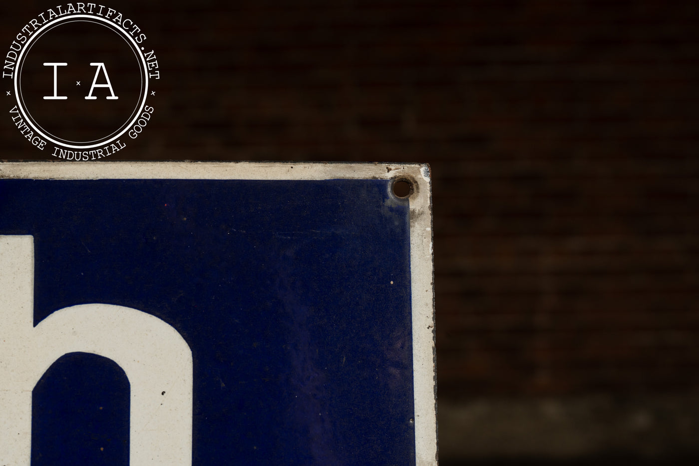 Early 20th Century E.P. Leischner Single-Sided Porcelain Pharmacy Sign