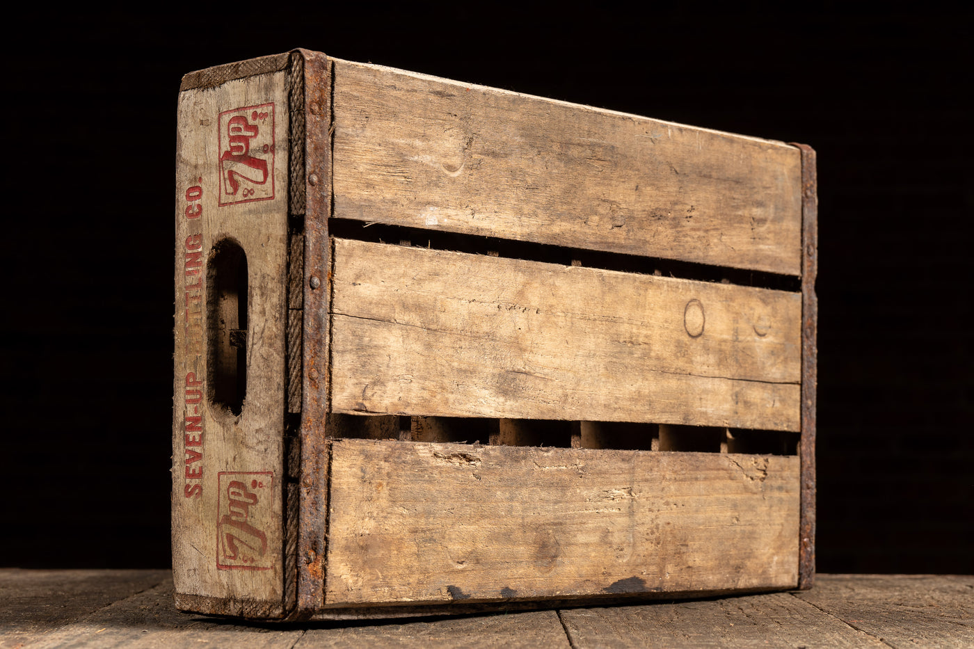 Vintage Wooden 7-Up “Fresh Up” Advertising Case