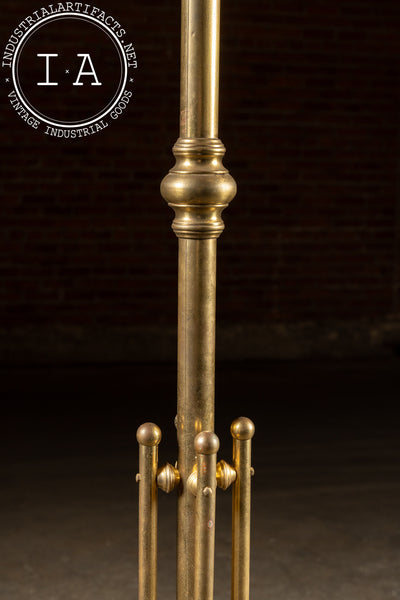 Antique Brass Barbershop Coat Tree