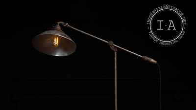 Antique Industrial Articulating Floor Lamp