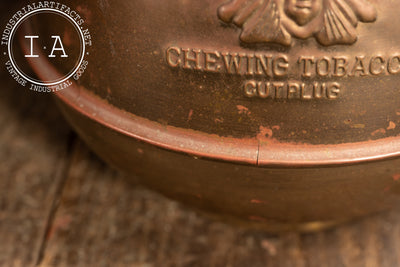 Antique Redskin Brand Chewing Tobacco Promotional Spittoon