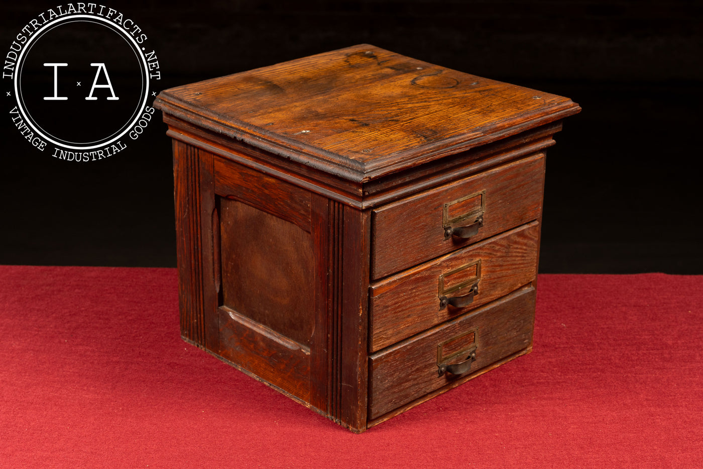 Late 19th Century "Rival" Wooden Desktop Document Cabinet by A. B. Dick