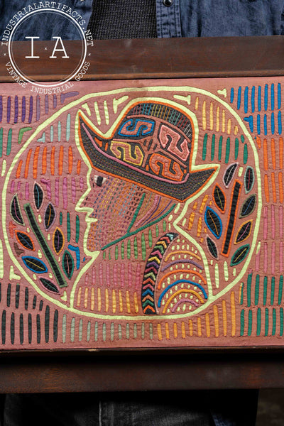 Framed Kuna Mola Mesoamerican Textile Art