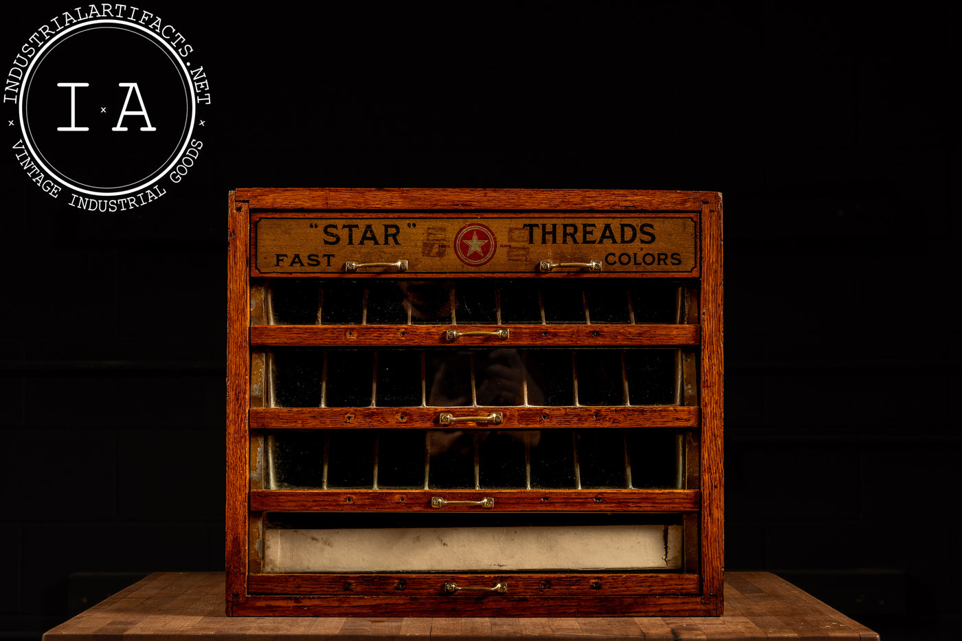 Early 20th Century Star Threads POS Display Case
