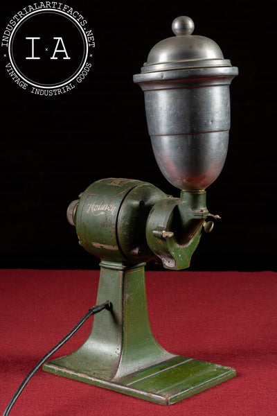 Vintage Cast Iron & Aluminum Electric Coffee Grinder by Holwick