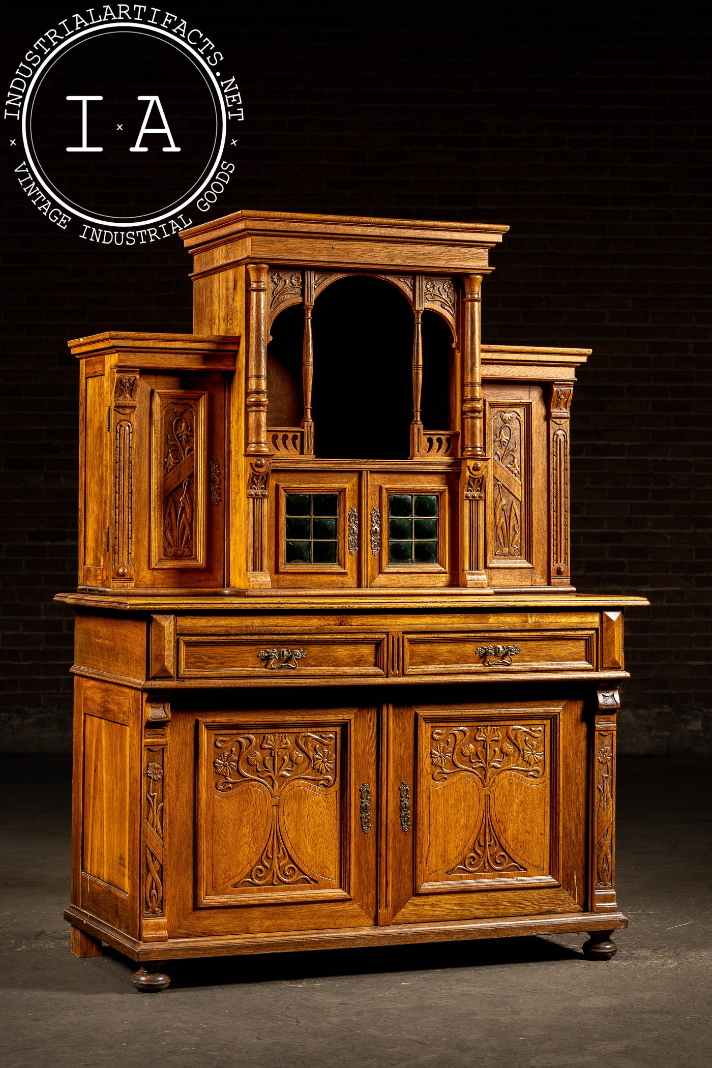 c. 1872 German Gothic Revival Parlor Cabinet