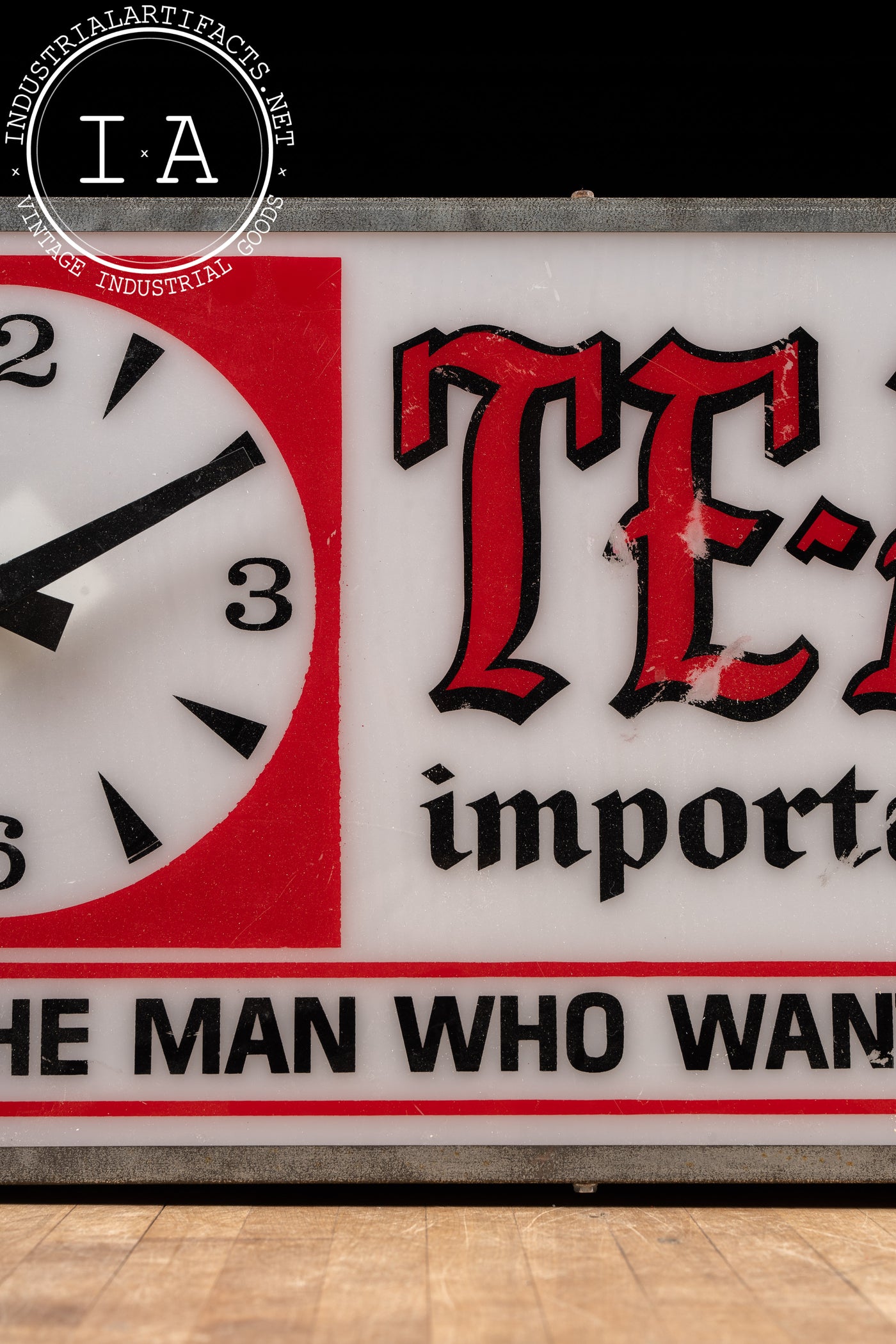 Vintage Te-Amo Cigars Lighted Advertising Clock