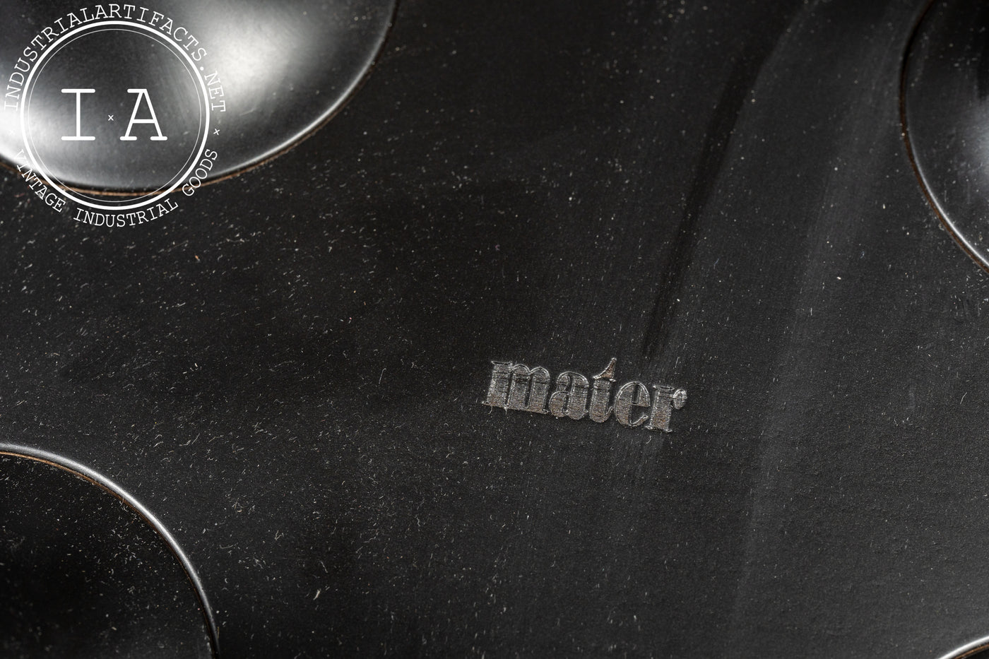 Pair of MCM Danish-Inspired Black Stools by Mater