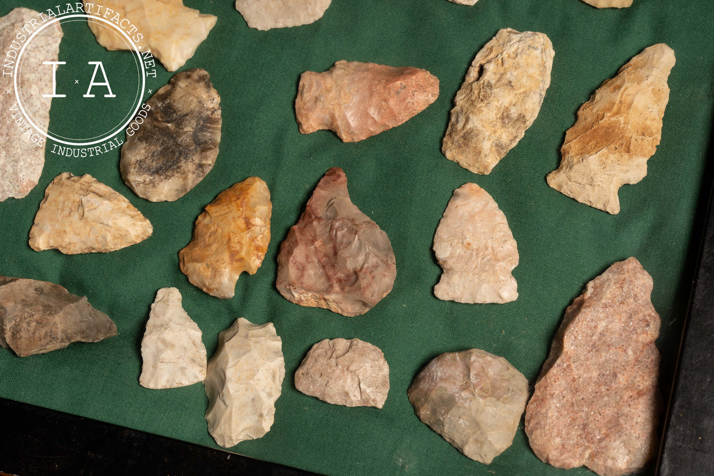 Framed Collection of Arrowheads