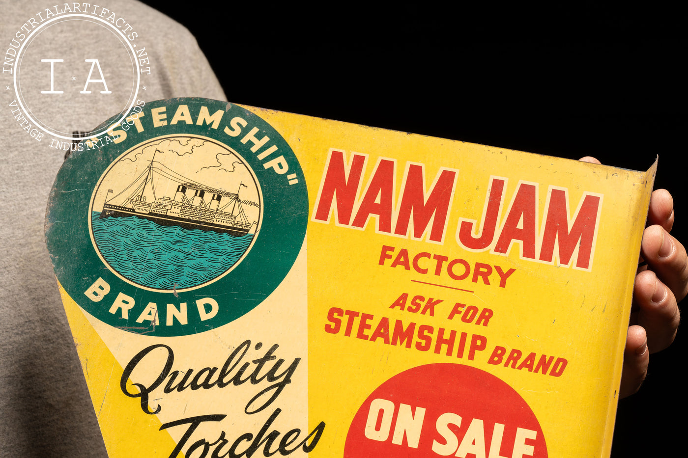 Vintage Nam Jam Bilingual Flange Advertising Sign