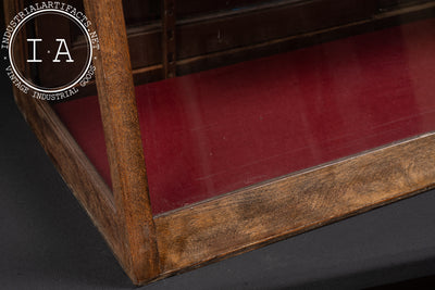 Antique Two-Tier Oak and Glass Display Case