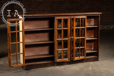 Early 20th Century Mission-Style Display Case with Glass Doors