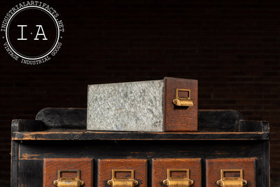 Wooden 14 Drawer Rolling Shop Cabinet in Distressed Black