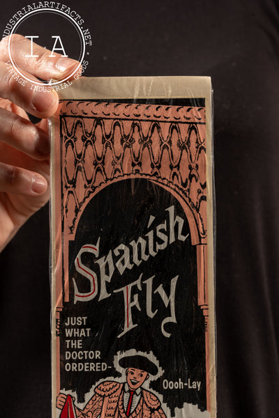 c. 1960s Spanish Fly Vending Machine Decal