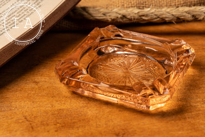 Pink Depression Glass Ashtray