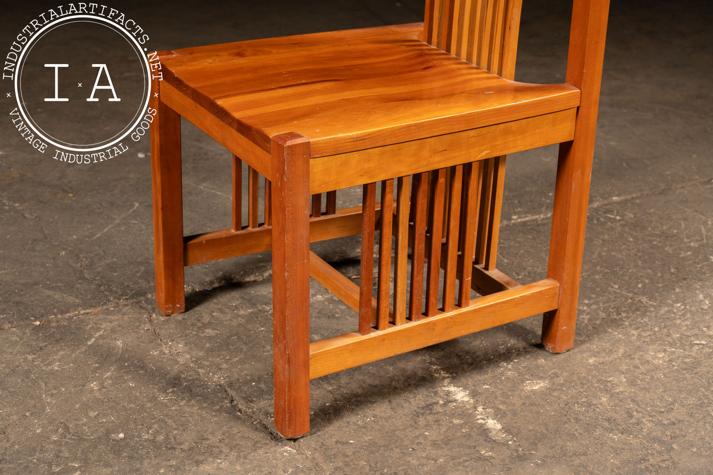 Vintage Frank Lloyd Wright-Inspired High-Back Arts & Crafts Chair
