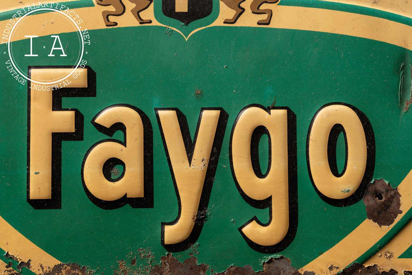 Vintage Faygo Embossed Tin Advertising Sign