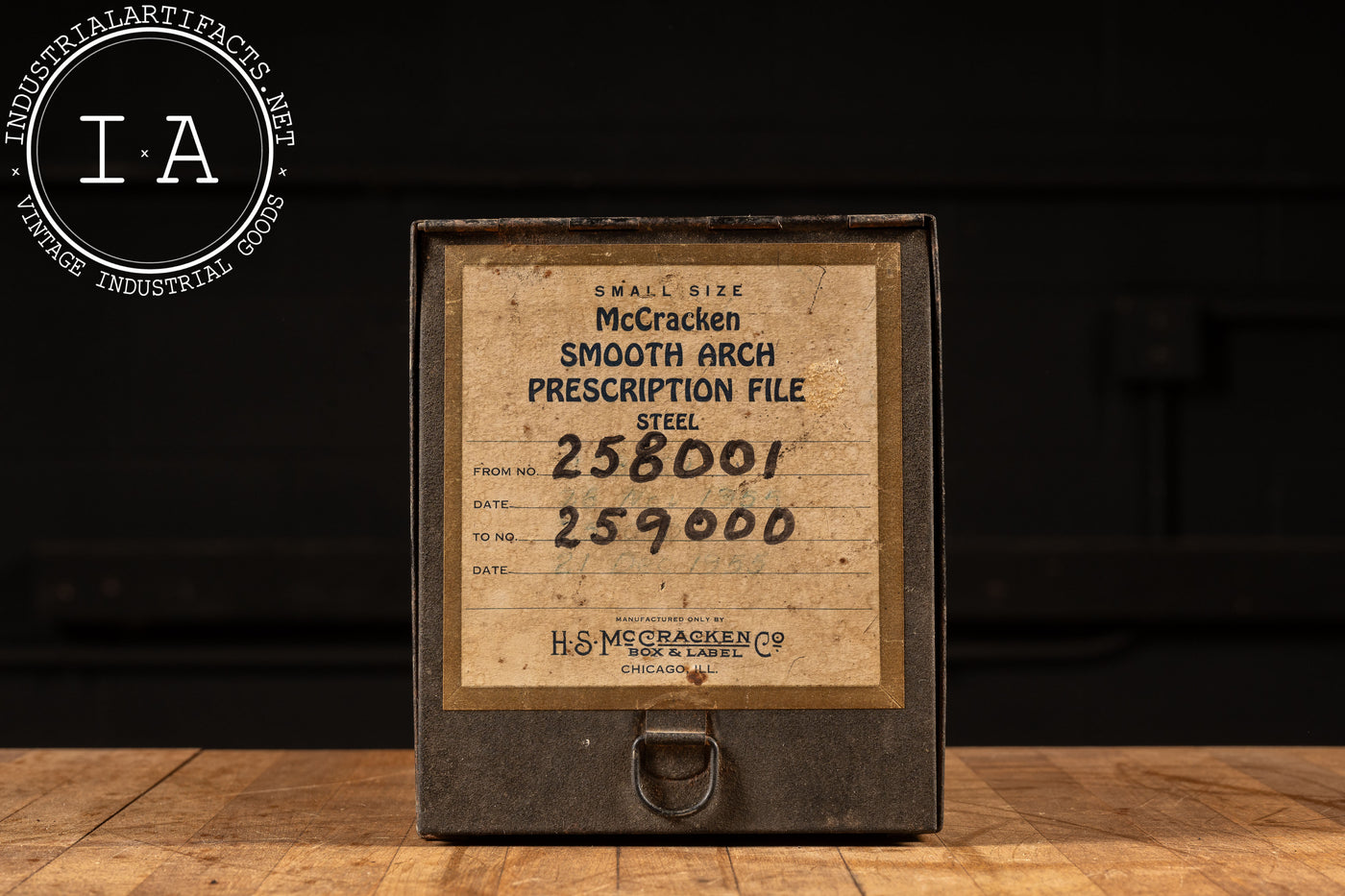 Vintage Steel Prescription File Drawer by McCracken