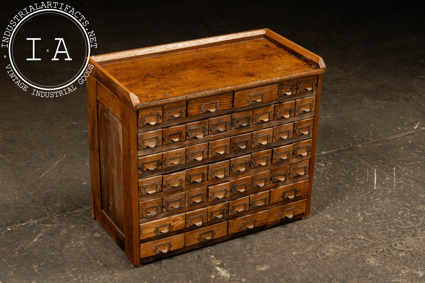 Early Wooden Small Parts Cabinet