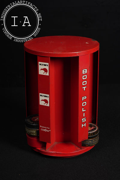 Vintage Revolving Boot Polish Display by Kiwi