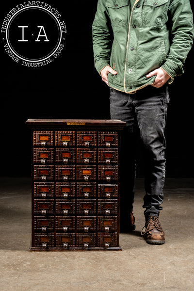 Late 19th Century Oak Tramp Art Screw Cabinet by J. D. Warren