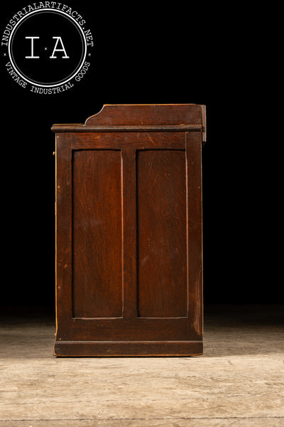 Early 20th Century Oak Rolling Dental Cabinet