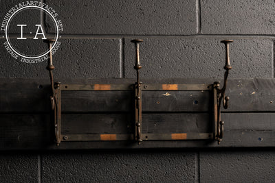 Antique Japanese Copper Wall Mounted Coat Rack