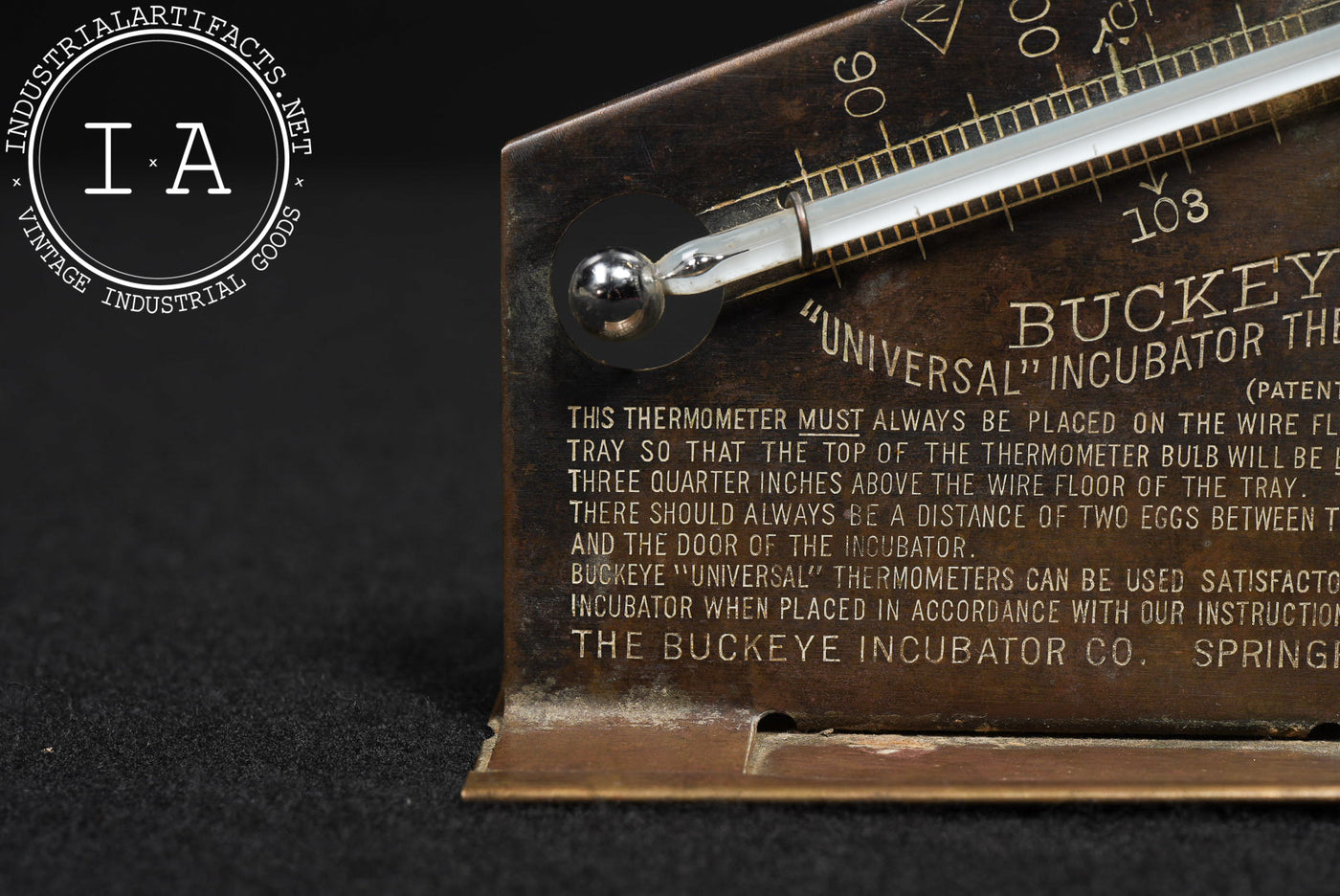Antique Buckeye “Universal” Incubator Thermometer