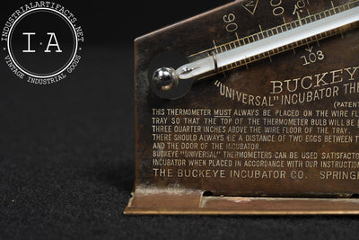 Antique Buckeye “Universal” Incubator Thermometer