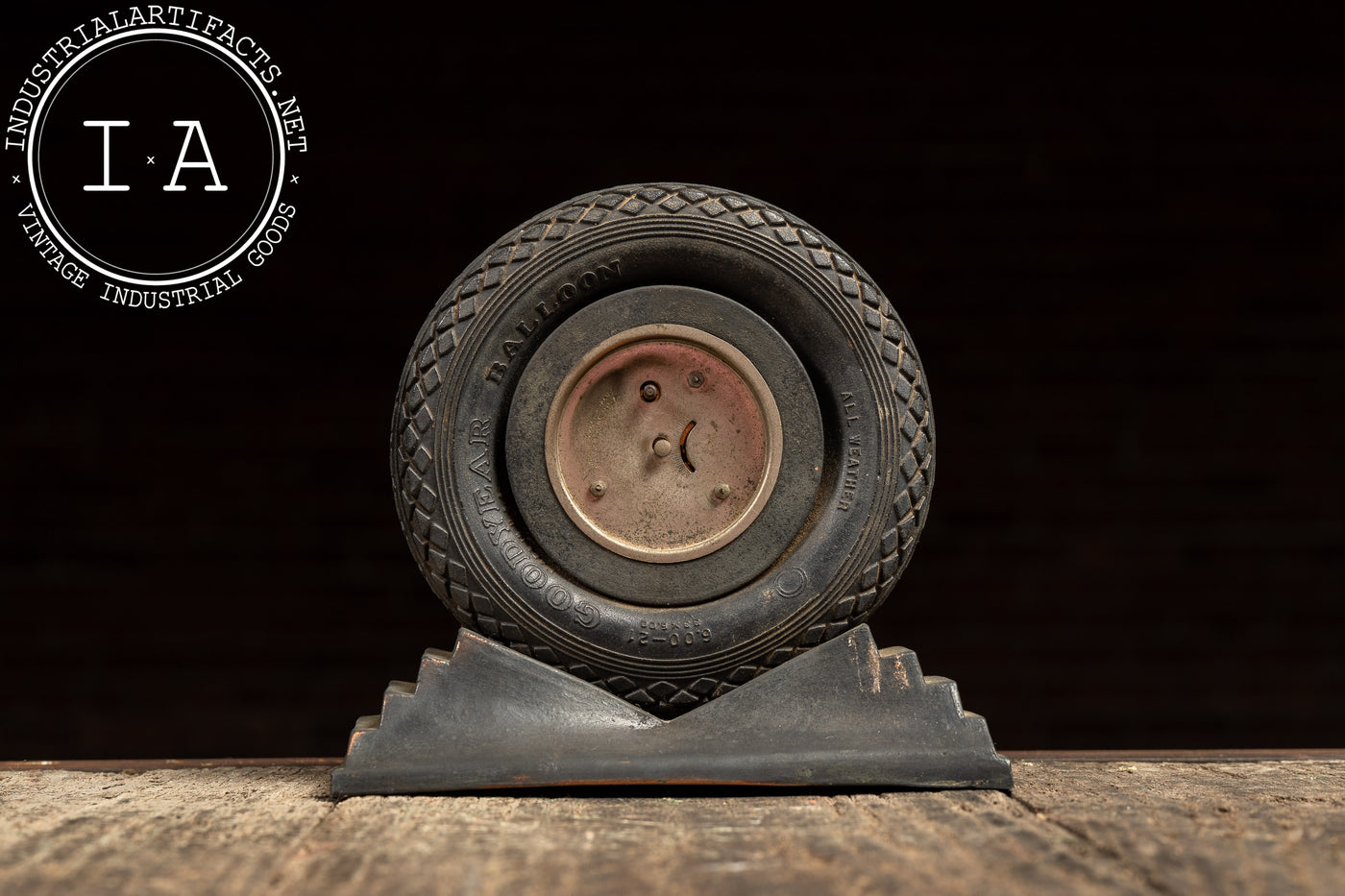 Vintage Goodyear Figural Advertising Clock by Ingraham