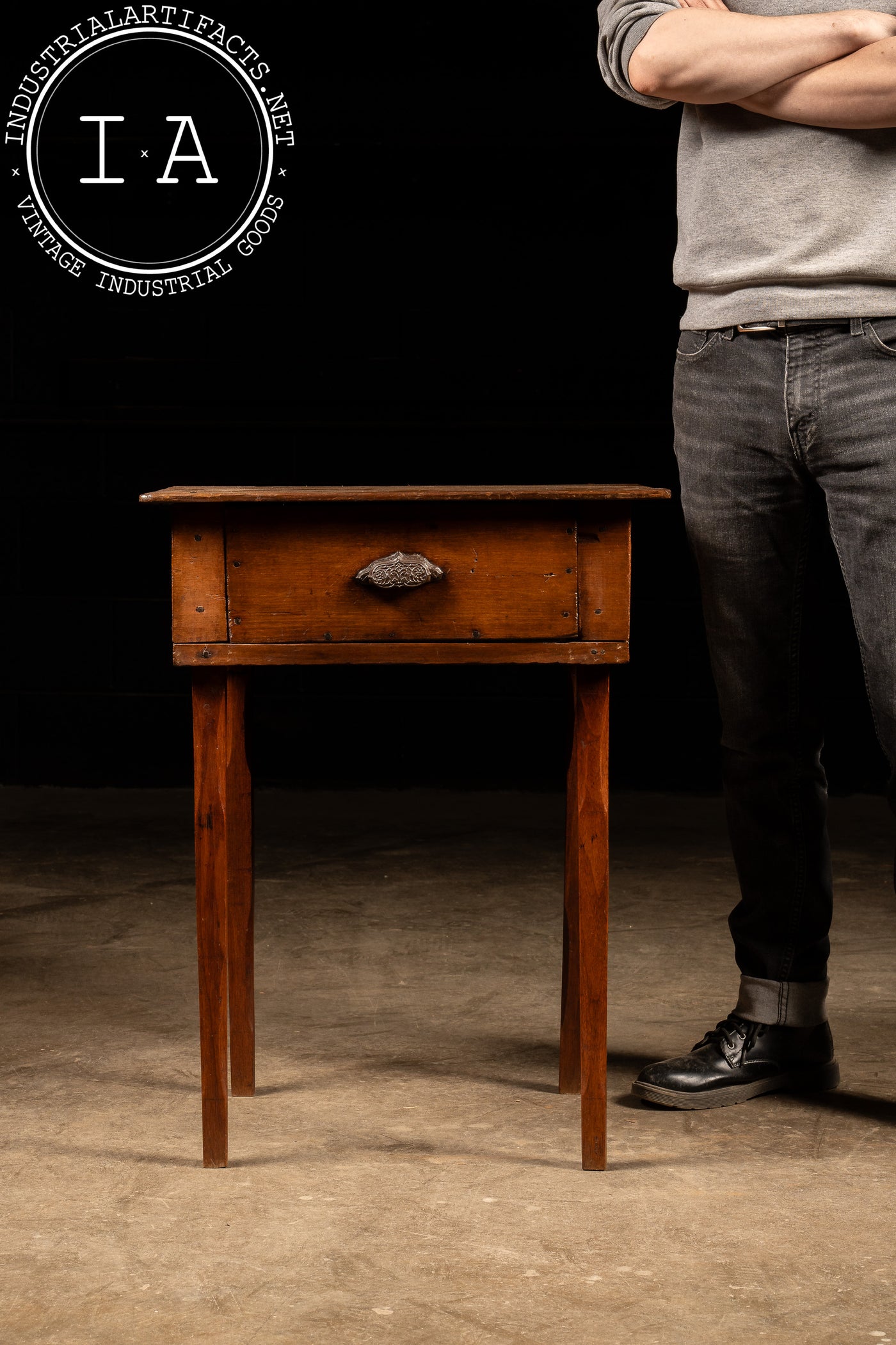 Early Oak Farmhouse Side Table