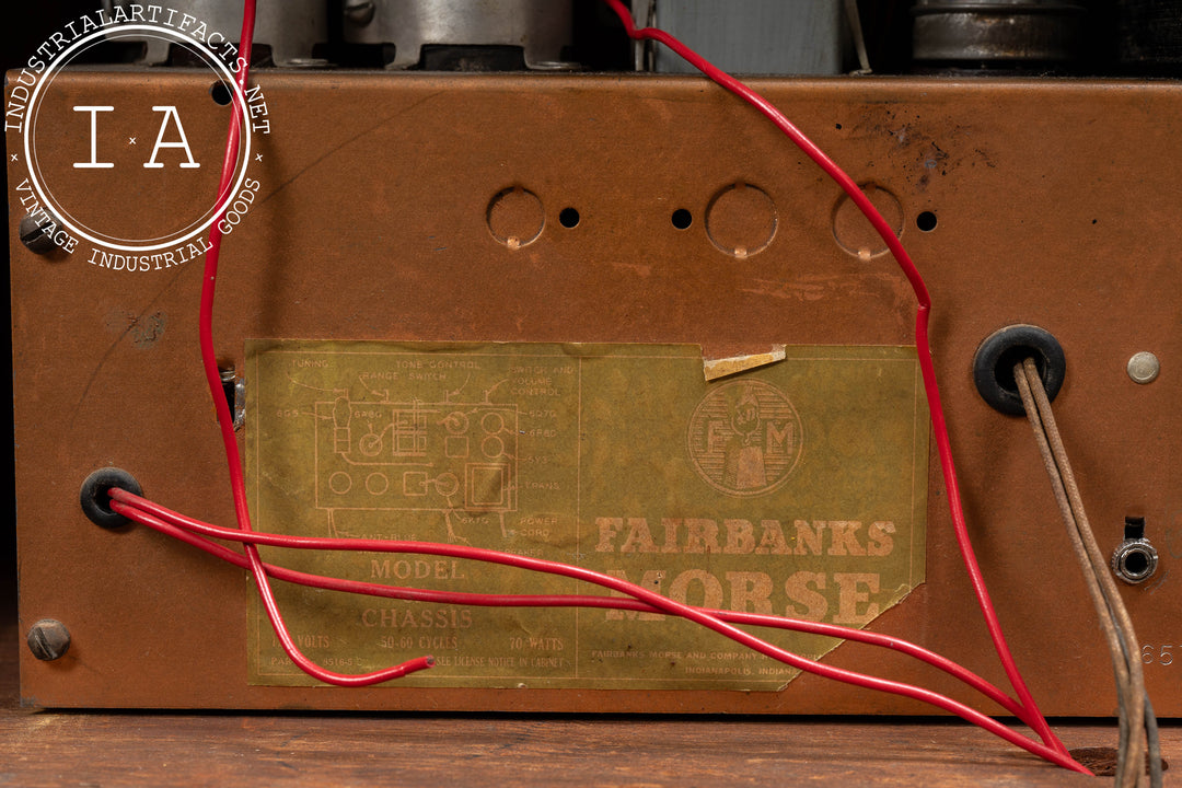 Vintage Model 6AC-1 Radio with Magic Eye by Fairbanks-Morse