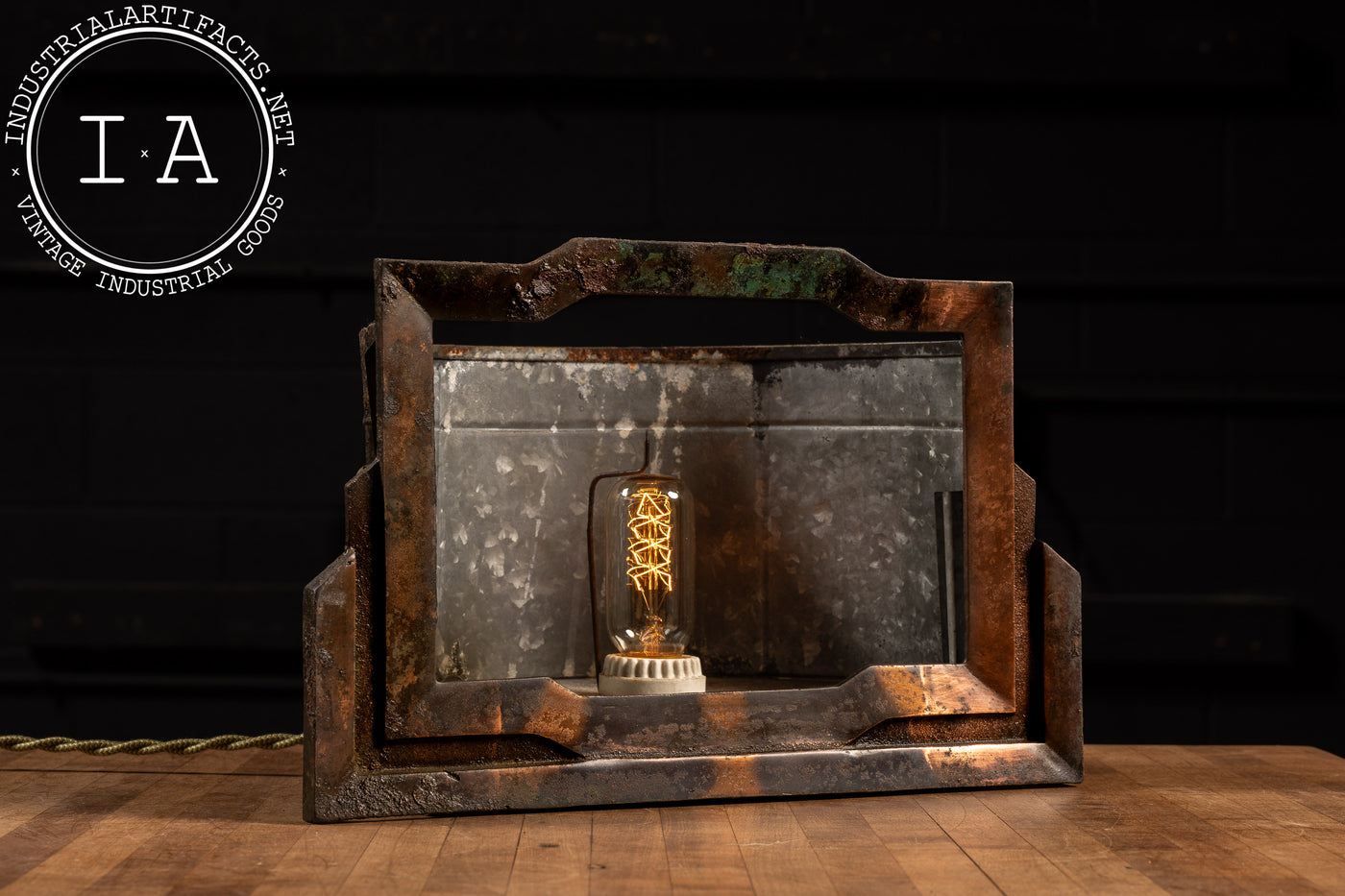 Japanned Copper C.E.S.A. Industrial Inspection Lamp