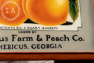 Antique Framed ROG Georgia Peaches Sign