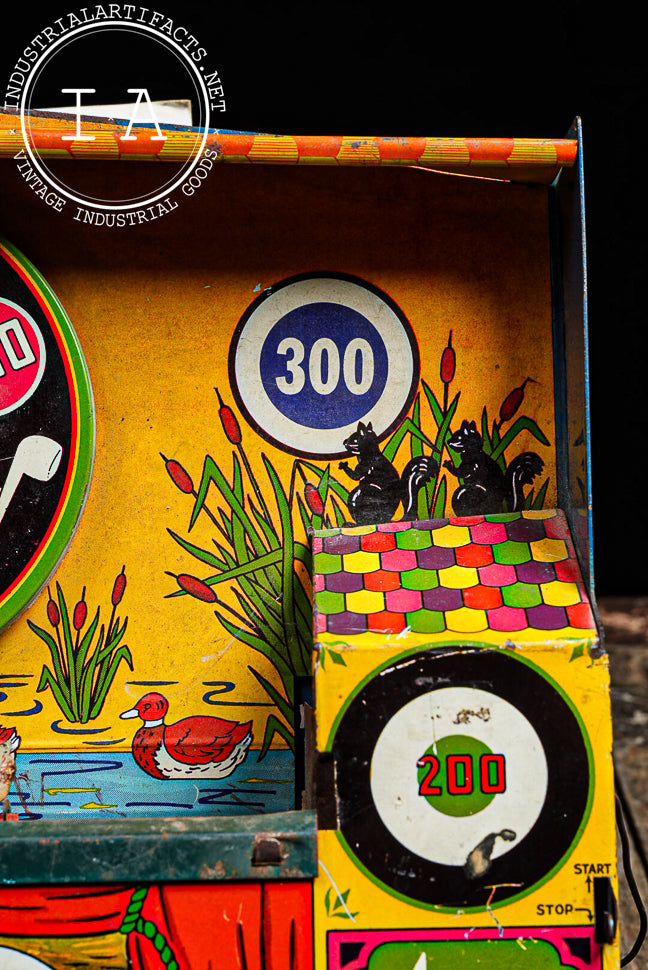 Vintage Wyandotte Model Shooting Gallery Tin Target Game