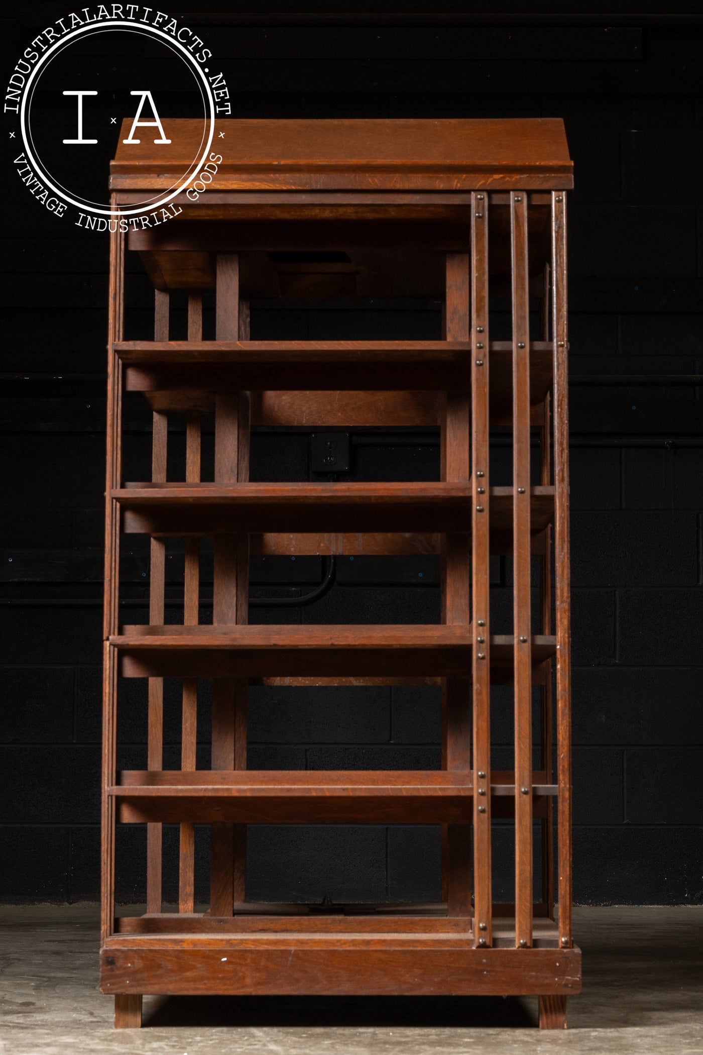 Early 20th Century Mission Style Wooden Bookcase