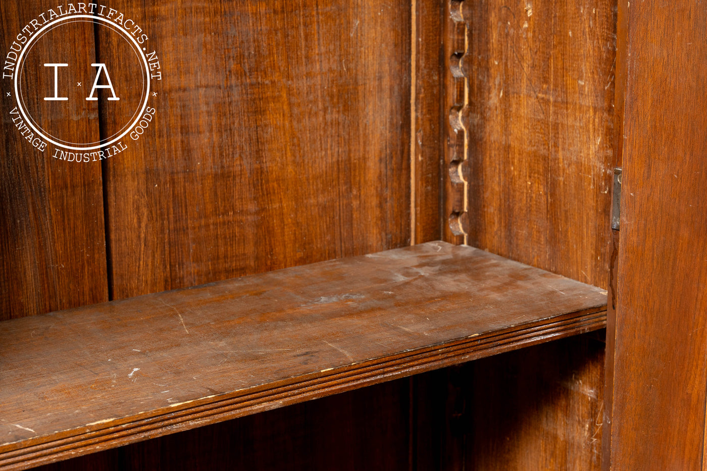 Early Walnut Stepback Apothecary Cabinet