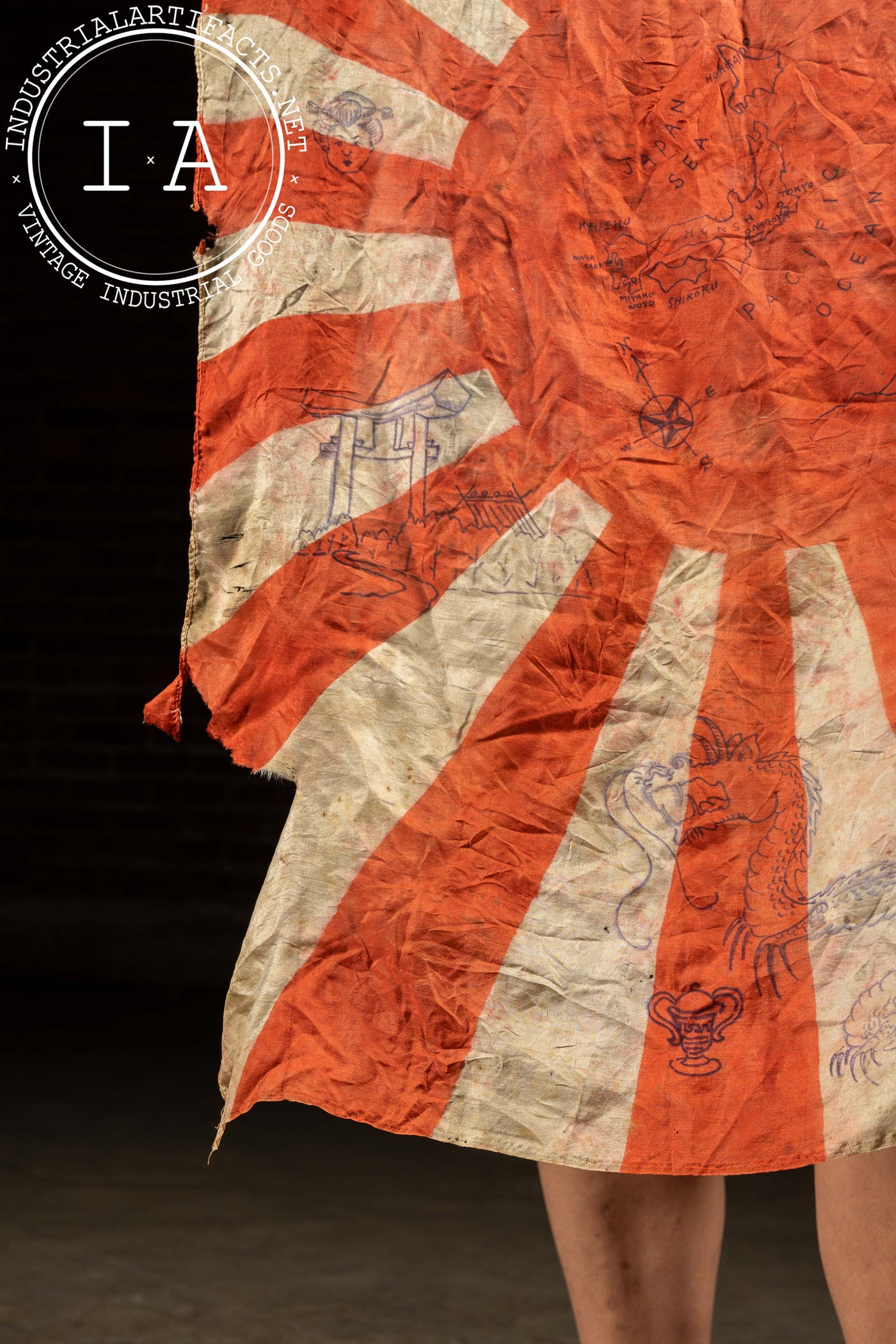 Vintage Japanese "Rising Sun" Flag (Kyokujitsu-Ki)