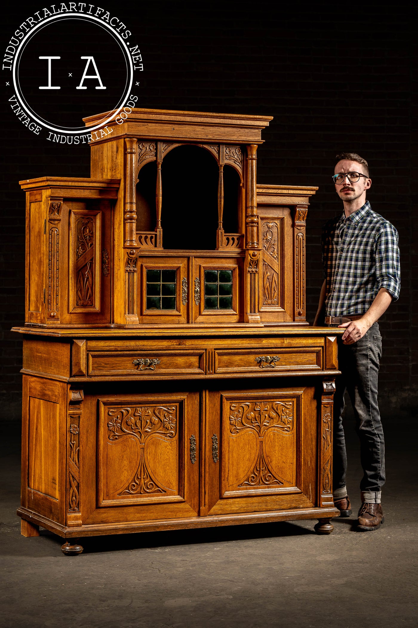c. 1872 German Gothic Revival Parlor Cabinet