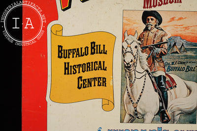 Winchester Museum Tin Lithograph on Cardboard Sign