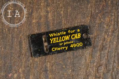 1930s Yellow Cab Advertising Whistle Tag