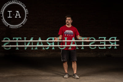 Vintage "Restaurants" Painted Aluminum Lettering Sign