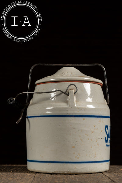 Early 20th Century Sanford's Ink and Pastes Crock