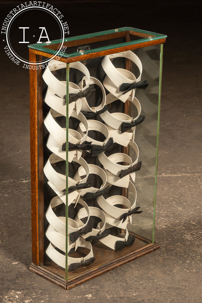 Early 20th Cent. Philadelphia Haberdashery Collar Display Case