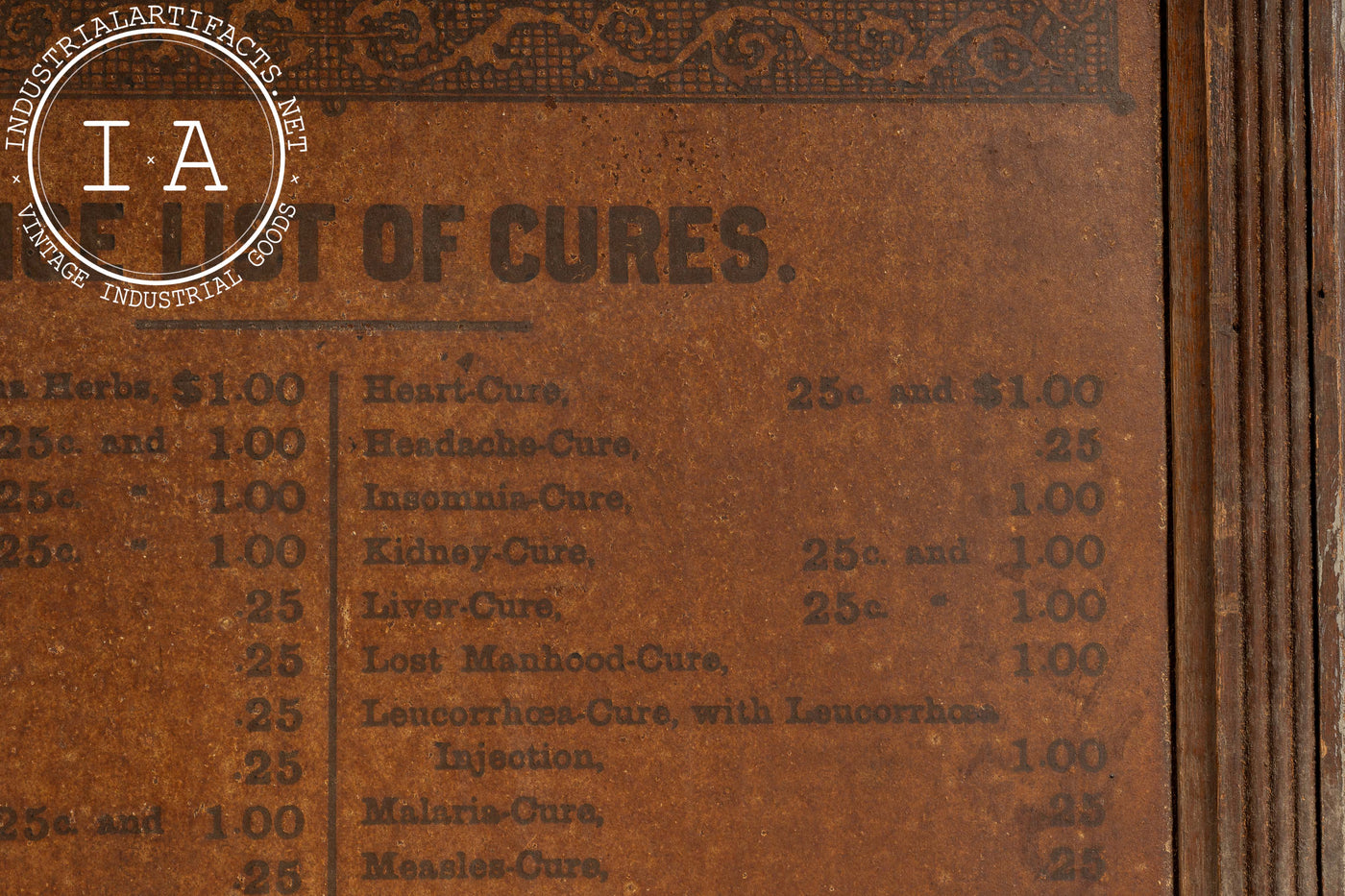 Late 19th Century Munyons Homeopathic Remedies Apothecary Cabinet