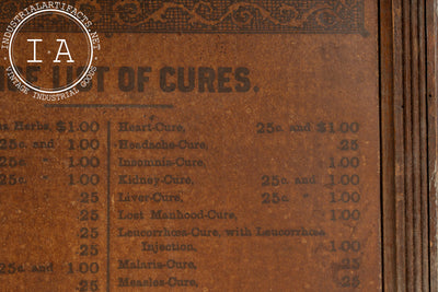 Late 19th Century Munyons Homeopathic Remedies Apothecary Cabinet