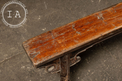 Late 19th Century Rustic East Asian Wooden Prayer Bench