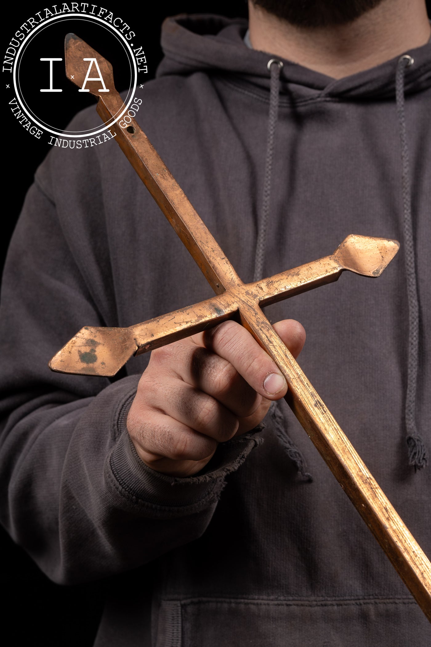 Copper Cross Candle Sconce