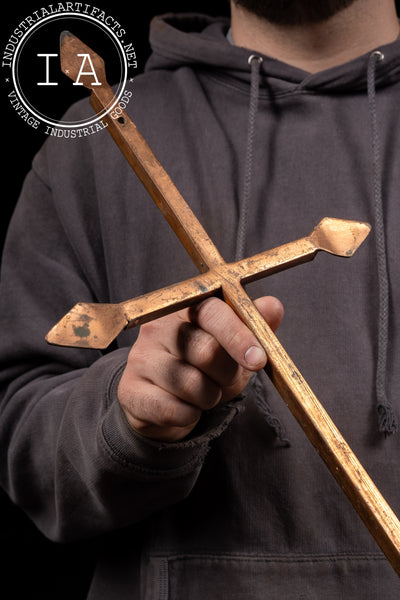 Copper Cross Candle Sconce