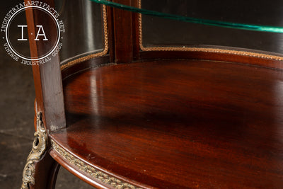 Louis XVI Style Mahogany Curio Cabinet